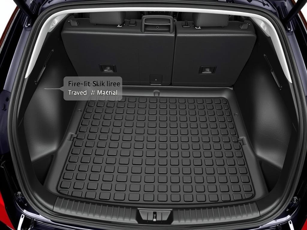 AOMSAZTO Toyota Corolla cargo liner showing anti-skid surface and raised edges