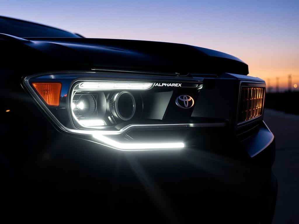 AlphaRex NOVA-Series LED Projector Headlights installed on Toyota Tacoma - best LED headlights for Toyota Tacoma 2025 review