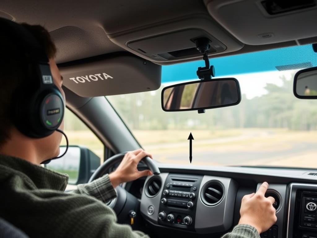 Author installing a dash cam in a Toyota Tacoma - testing process for Toyota Tacoma dash cam reviews