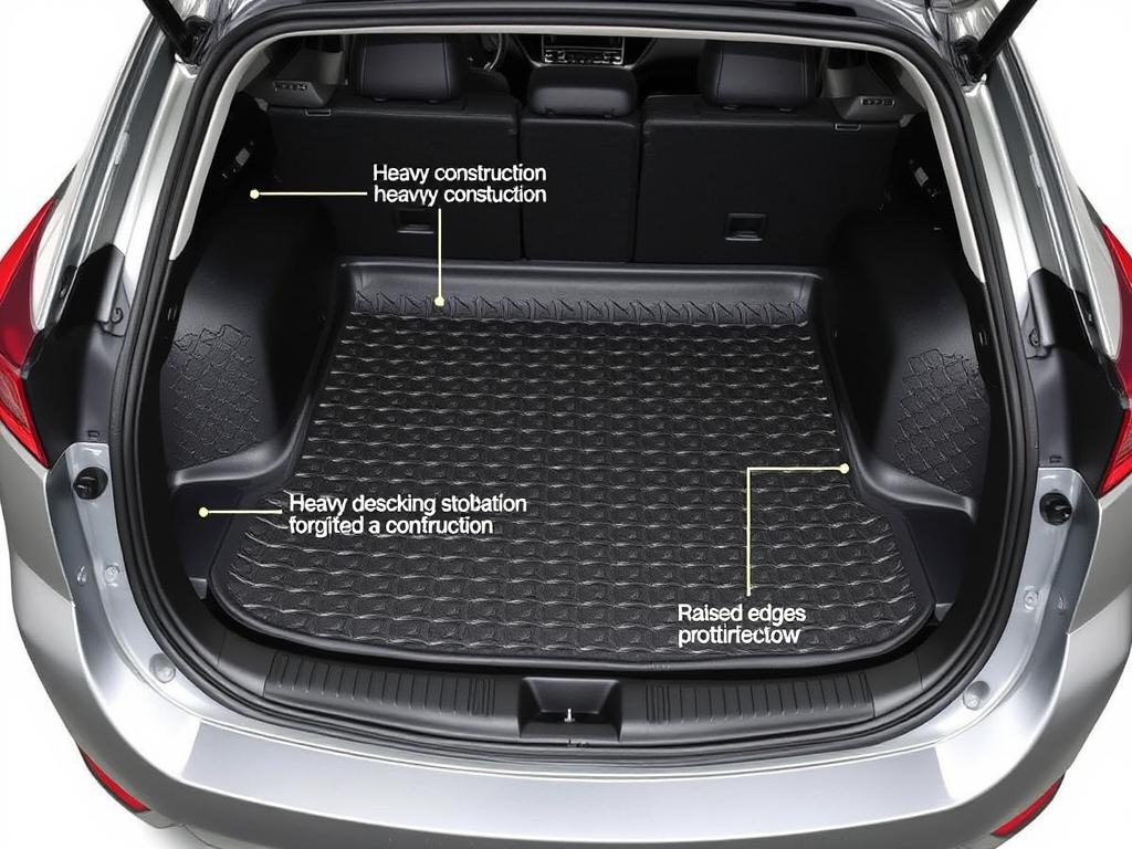Cartist All Weather Cargo Mat for Toyota Corolla showing heavy-duty construction