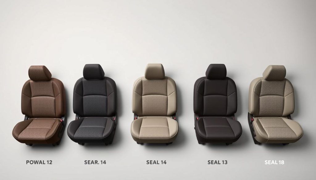 Comparison of different Toyota RAV4 seat cover materials and styles