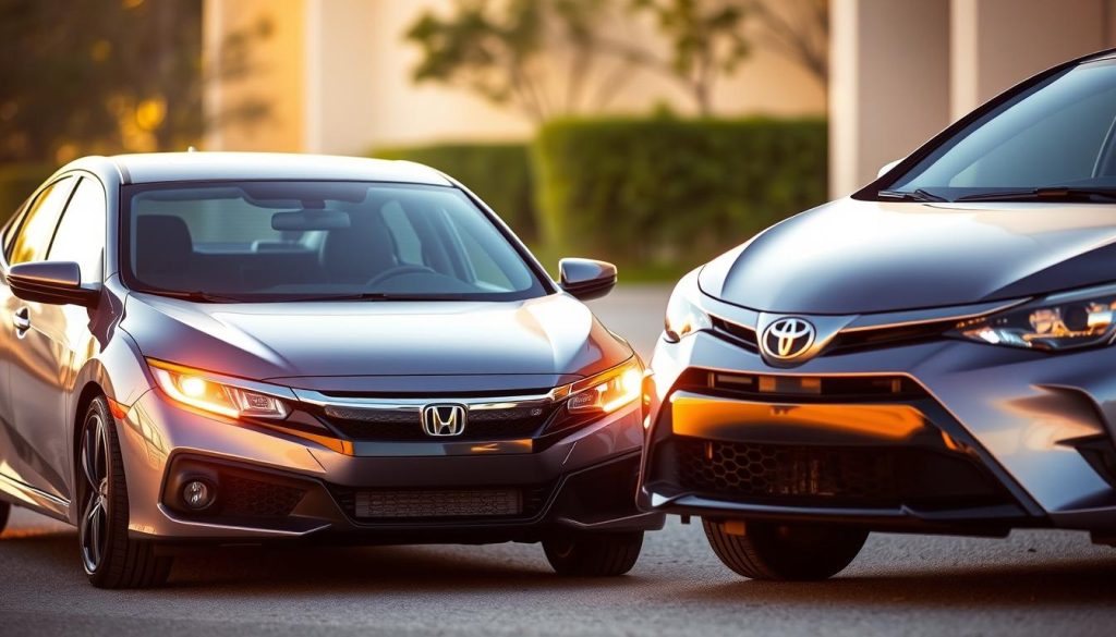 Honda Civic and Toyota Corolla Exterior Comparison