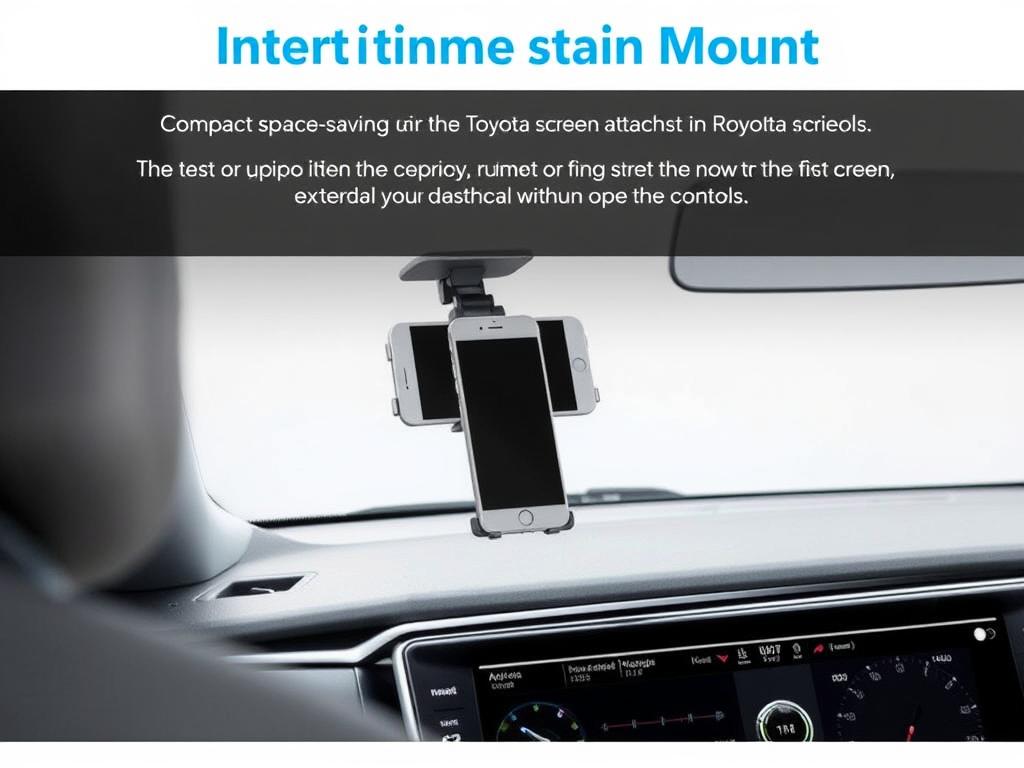 KEPHTH Dash Mount for Toyota Corolla showing compact design and screen attachment