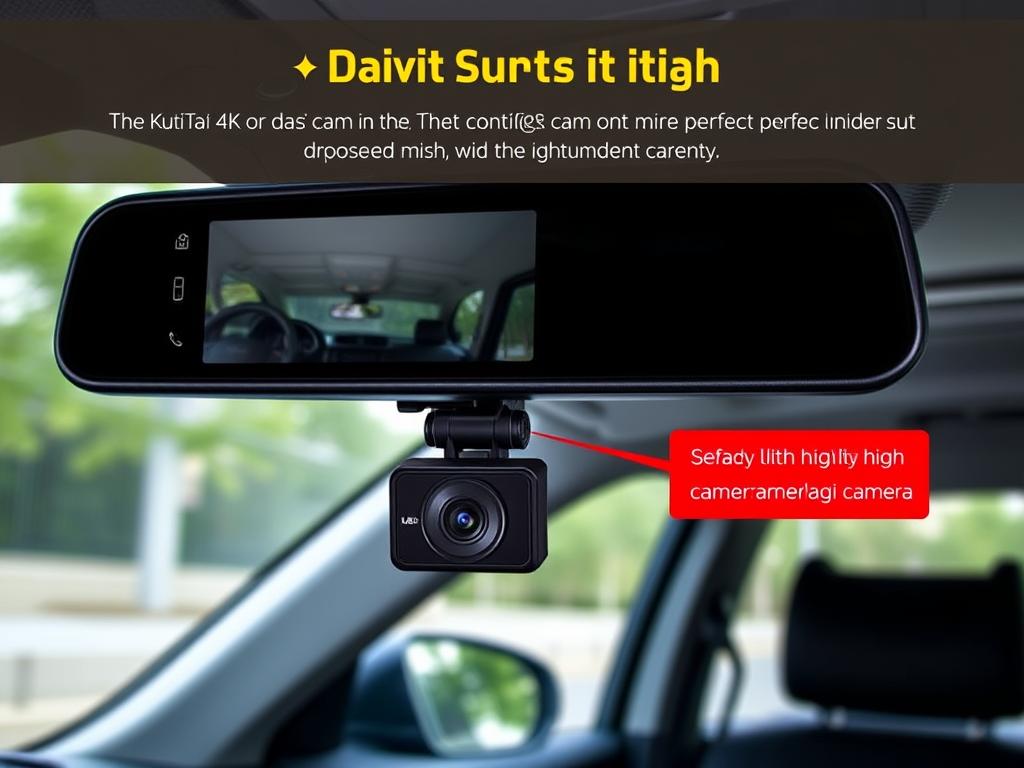 KuTaiTai 4K Dash Cam for Toyota RAV4 2025 showing OEM integration