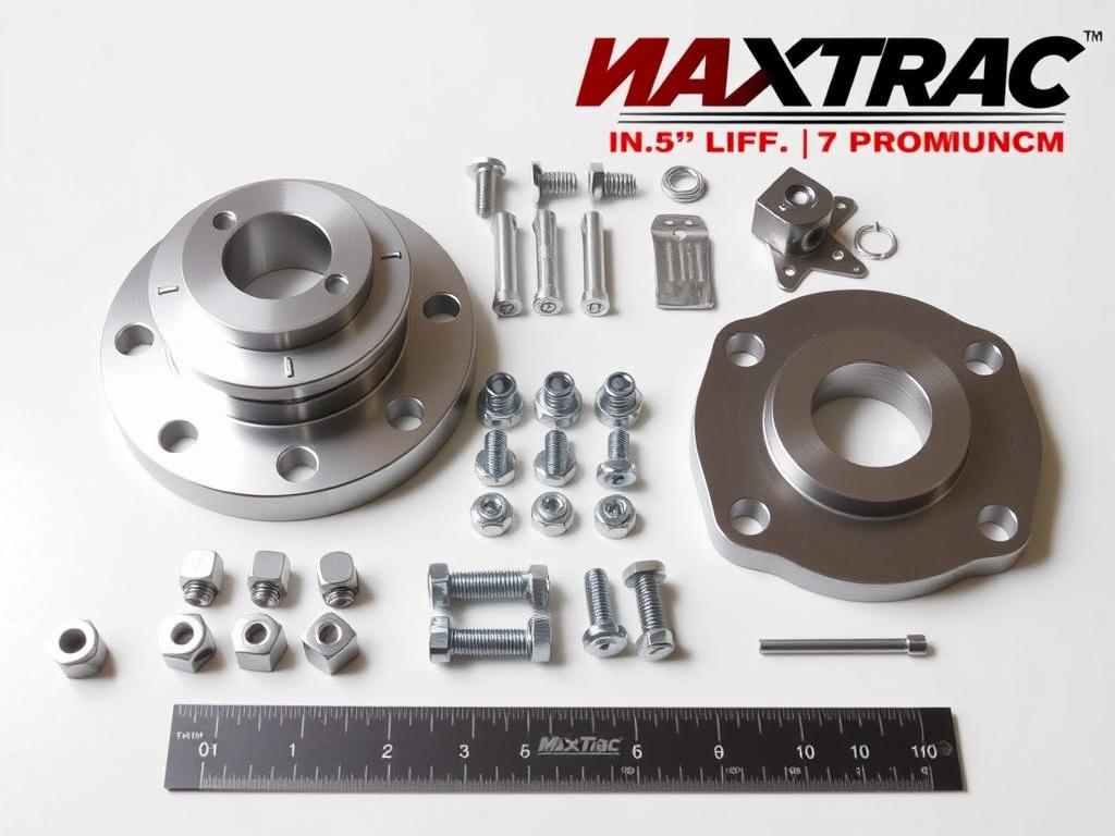 MaxTrac 1.5-inch body lift system for Toyota Corolla with billet aluminum spacers