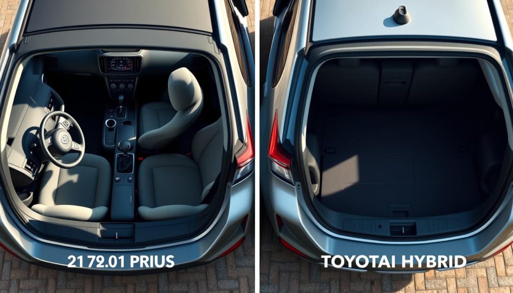 Prius vs Corolla Hybrid Interior Space Comparison