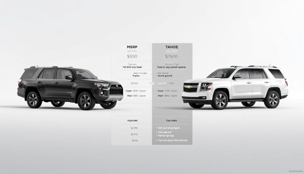 SUV comparison pricing details
