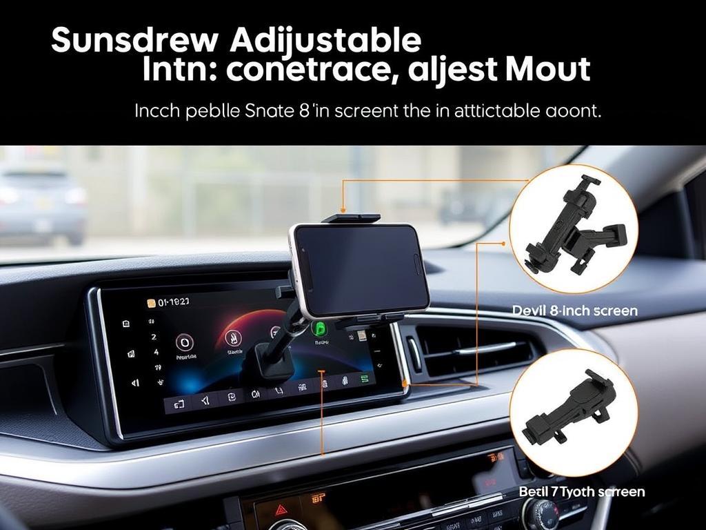 Sunsdrew Adjustable Mount for Toyota Corolla showing multi-angle adjustment capabilities