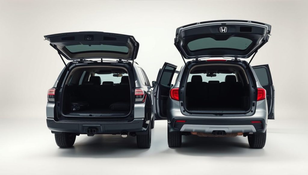 Toyota 4Runner and Honda Pilot Cargo Space Comparison
