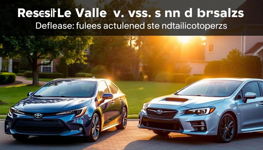 Toyota Corolla and Subaru Impreza Resale Value Comparison