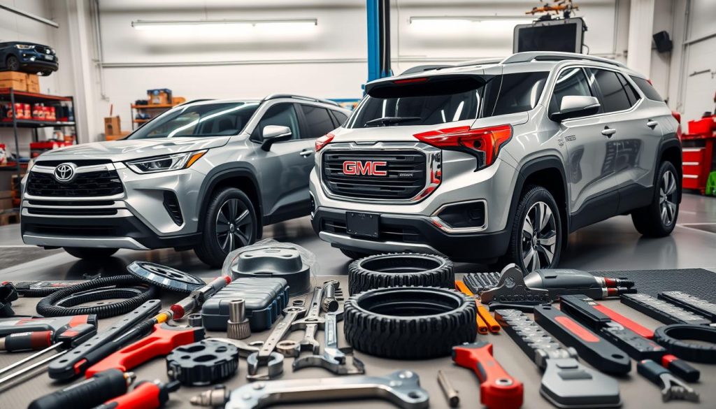 Toyota Highlander and GMC Acadia Maintenance Comparison