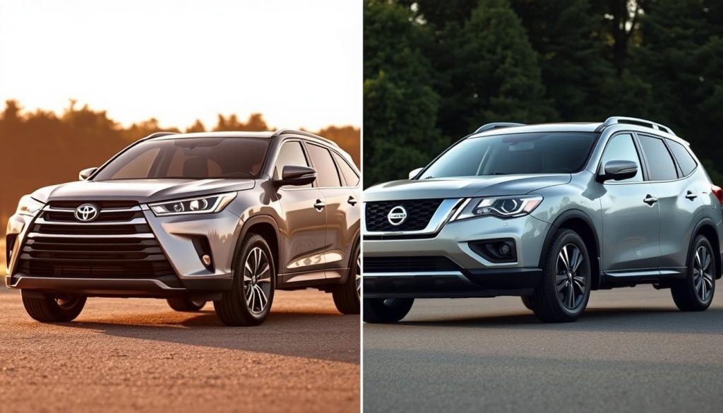Toyota Highlander and Nissan Pathfinder Exterior Comparison