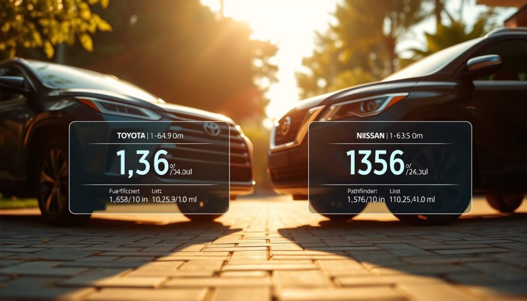 Toyota Highlander and Nissan Pathfinder Fuel Efficiency Comparison