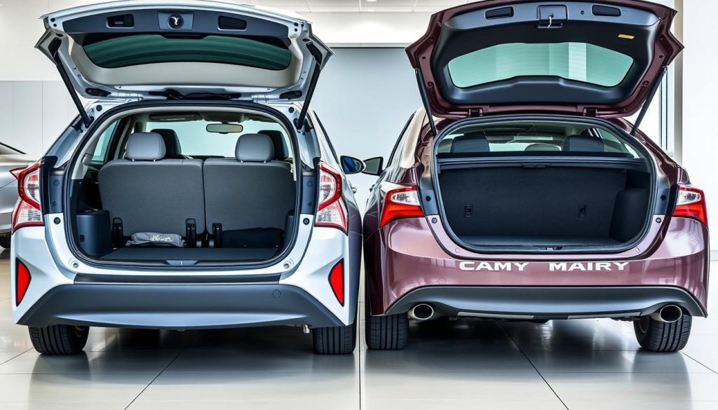 Toyota Prius and Camry Cargo Space Comparison