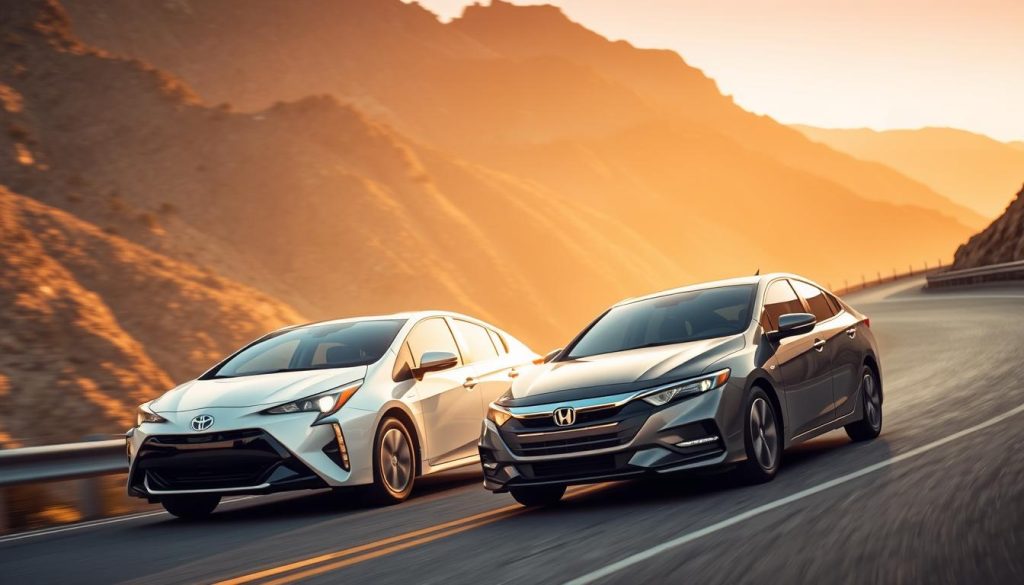 Toyota Prius and Honda Insight Driving Comparison