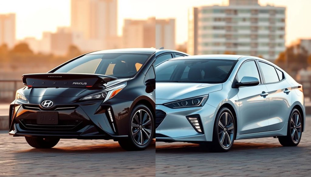 Toyota Prius and Hyundai Ioniq Exterior Comparison