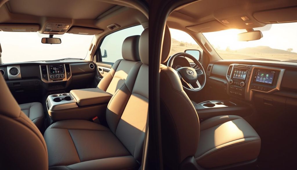 Toyota Tundra and Ram 1500 Interior Comparison