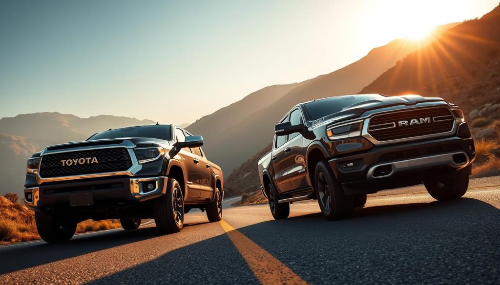 Toyota Tundra and Ram 1500 Truck Comparison Driving Performance