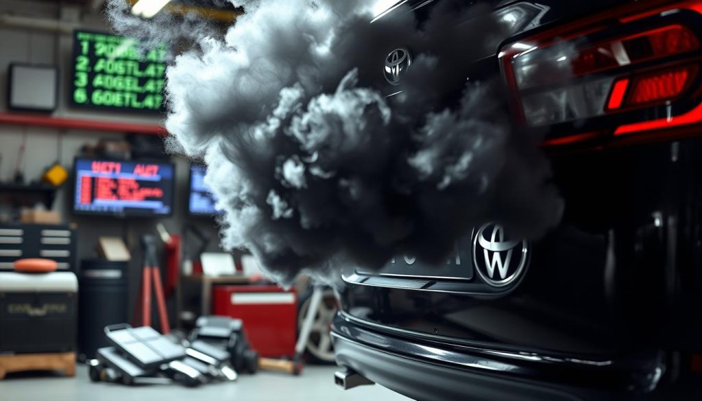 Toyota black smoke causes diagnostic inspection