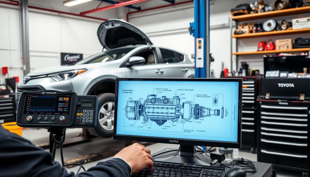 Toyota diagnostic process for engine vibration