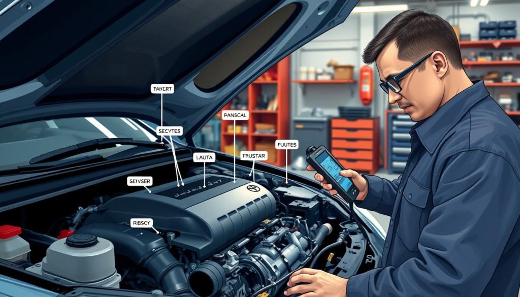 Toyota engine diagnostics procedure