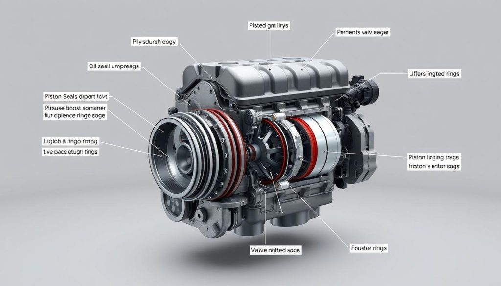 Toyota engine piston rings and valve seals diagram