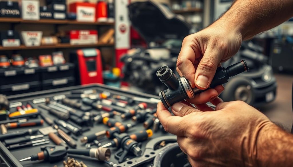 Toyota fuel injector rebuilding process
