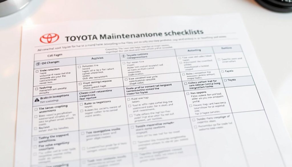 Toyota maintenance schedule preventive care
