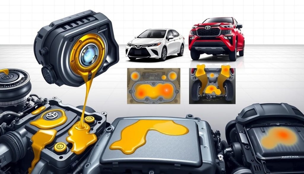 Toyota oil leak patterns by model