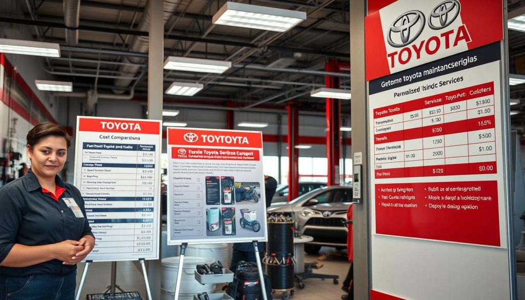 Toyota professional repair service cost comparison