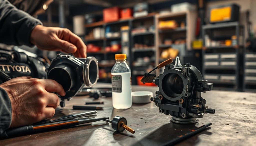 Toyota throttle body cleaning process