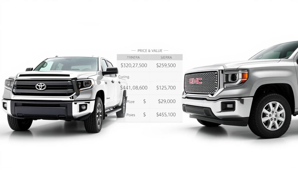 Truck Comparison Pricing Tundra vs Sierra