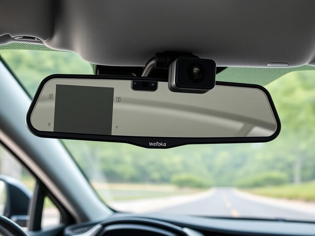 Wefoka OEM Style Dash Cam for Toyota RAV4 2025 showing installation