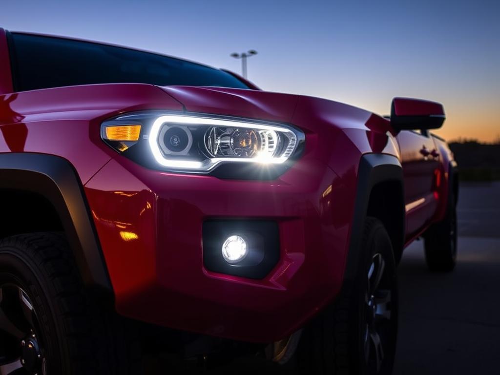 Winjet LED Projector Headlights installed on Toyota Tacoma - best LED headlights for Toyota Tacoma 2025 review