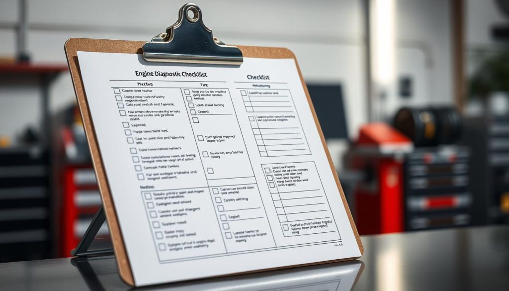 engine diagnostic procedures checklist