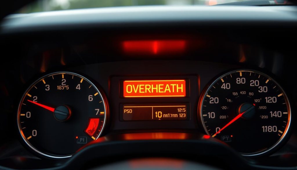 engine overheating symptoms dashboard warning