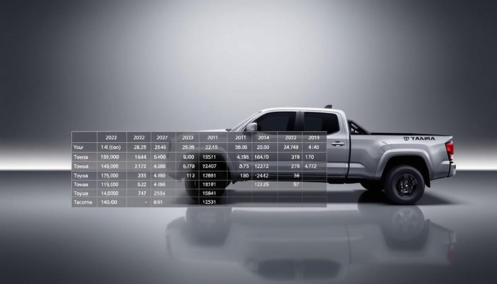 toyota tacoma towing specs by year chart