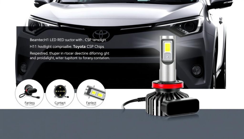 BEAMTECH H11 LED headlight bulbs for Toyota RAV4 - best Toyota RAV4 LED headlights 2025 review