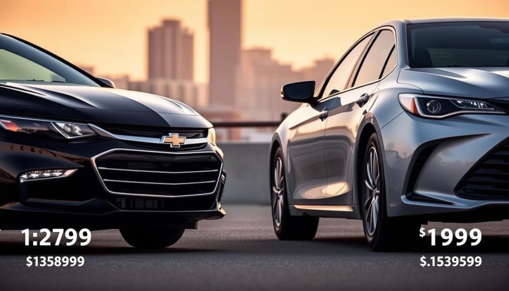 Chevrolet Malibu and Toyota Camry Price Comparison