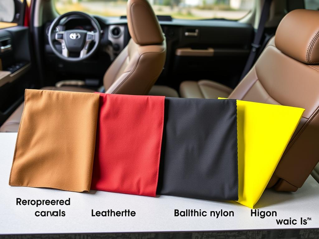 Different Toyota Tundra seat cover materials compared - best Toyota Tundra seat covers 2025 review