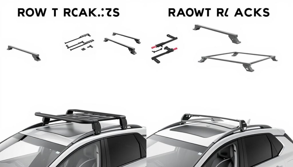Different types of Toyota RAV4 roof racks compared side by side