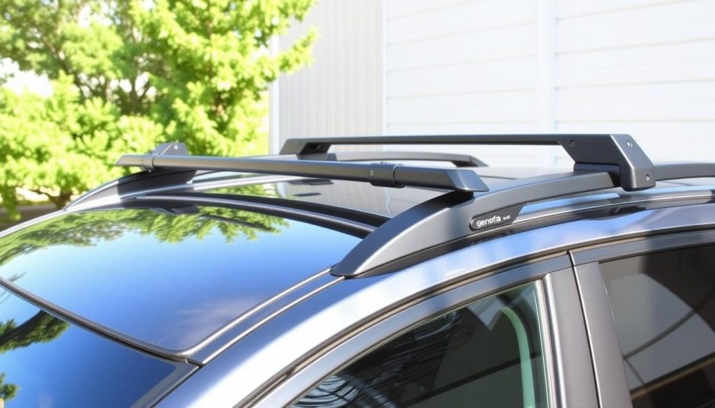 Genuine Toyota Roof Rack Cross Bars installed on RAV4