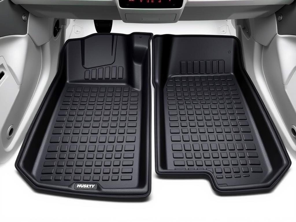 Husky Liners WeatherBeater - best floor mats for Toyota Prius showing front and rear set