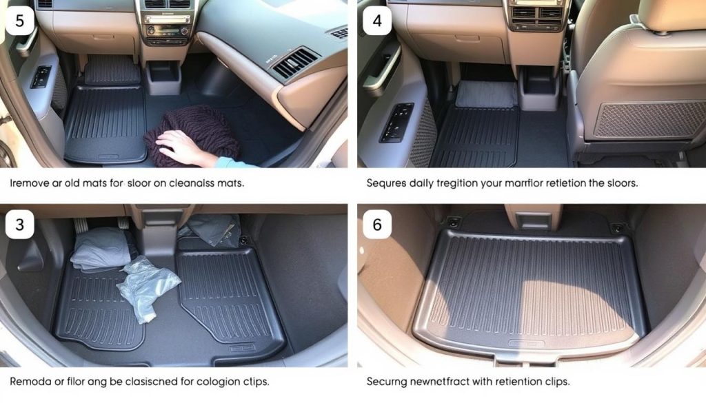 Installing floor mats in Toyota Camry - step by step guide