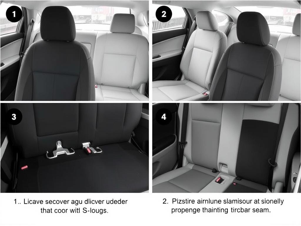 Step-by-step installation of Toyota Prius seat covers