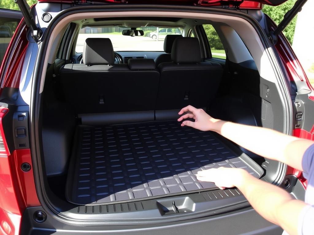 Step-by-step installation of Toyota RAV4 cargo liner