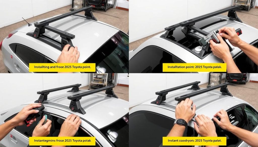 Step-by-step installation of a roof rack on a 2025 Toyota Corolla