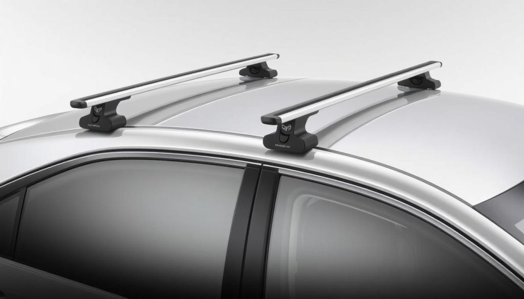 Thule Evo Clamp roof rack system installed on a Toyota Camry