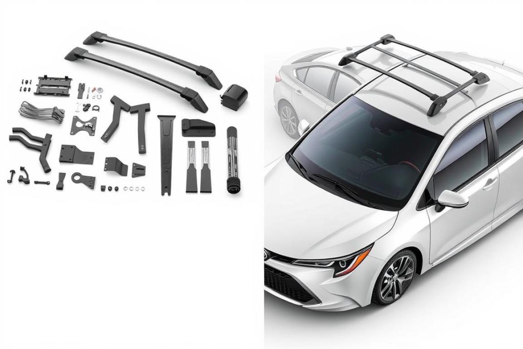 Thule Evo Wingbar roof rack components and installation on Toyota Corolla in 2025