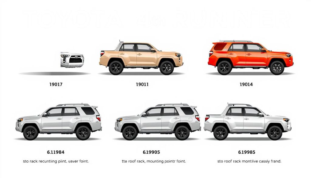 Toyota 4Runner generations compatibility chart - Toyota 4Runner roof rack guide